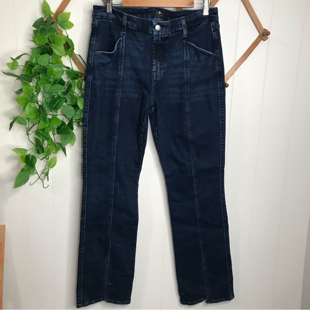 NWOT 7 For All Mankind Center Slit flare Jeans 32